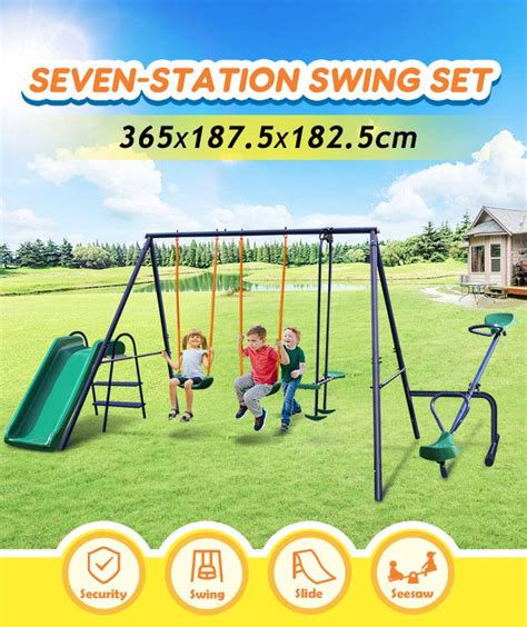 Kid Swing Slide Set Outdoor Playset Playground Equipment Child Backyard