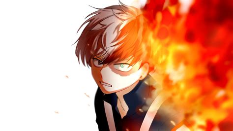 Please contact us if you want to publish a neon anime wallpaper on. Download Anime boy, fire, Shoto Todoroki wallpaper, 2048x1152, Dual Wide, Widescreen