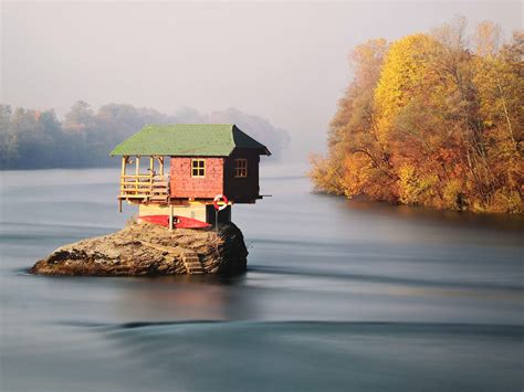 Traveling to the rock harbor lodge. Amazing Rock Island Cabin in Croatia (I think) : cabins