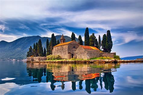 Architecture Old Building Ancient Montenegro Island Landscape