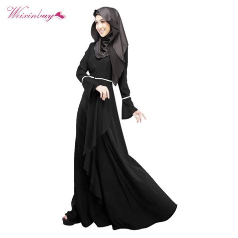 Kaftan Abaya Jilbab Muslim Dresses Islamic Abaya Robe Maxi Evening