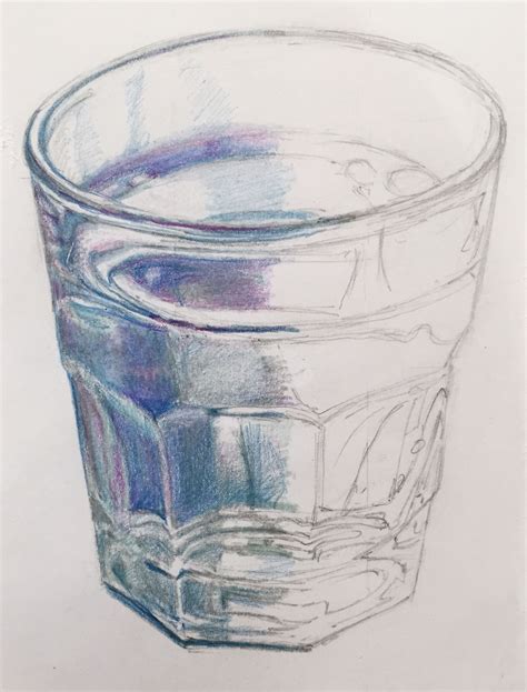 Glass of water drawing pencil drawing glass of water by floridastate on deviantart. Learn to paint a glass of water in coloured pencils as ...