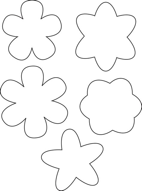 Simple Flower Template Free Download Use the templates for crafting, cutting machines, and more.