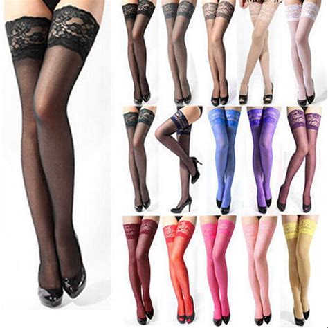 Baggucor 2019 Womens Sexy Lace Stockings Multiple Colors Stockings Sofsy Lace Thigh High