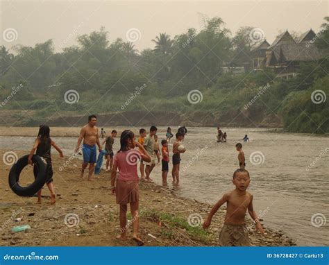 Kids In The River Editorial Photography Image Of Trees 36728427