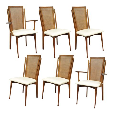 Vintage Woodcraft Mid-Century Danish Modern Cane Teak Dining Chairs ...