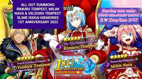 Rimuru Tempest Veldora And Milim Ultimate Skill All Out Summon Slime