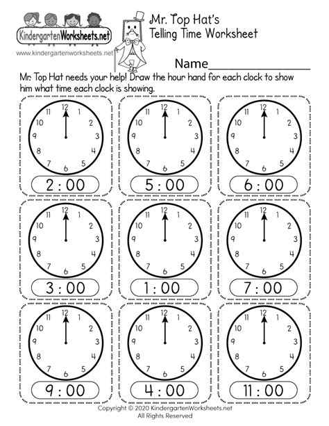 Free Printable Time Worksheets