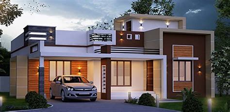 With the accommodation all on one side of the home, you'll love. 1000 Sq Ft 2BHK Contemporary Style Modern Single-Storey ...