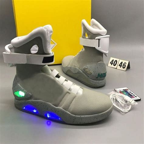 Air Mag Back To The Future Glow In The Dark Gray Sneakers Marty Mcfly