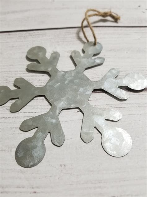 Snowflake Metal Christmas Ornament Christmas Decor Rustic
