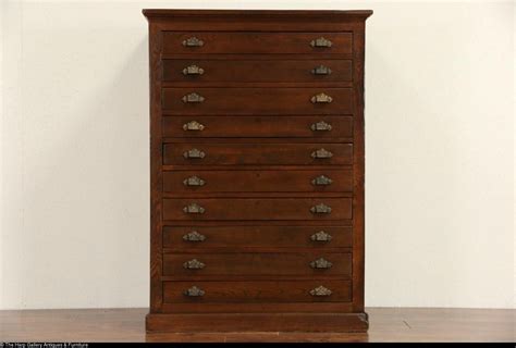 Check spelling or type a new query. Map Chest or Drawing File Cabinet, 1900 Oak 10 Drawer ...