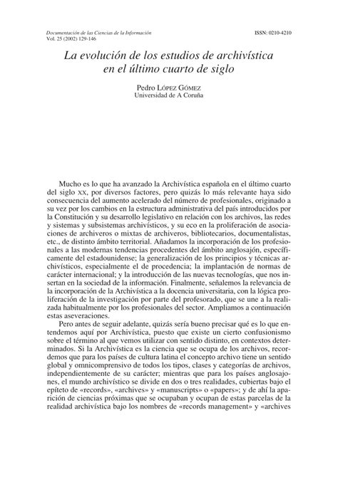 Last waltz of the tyrants. (PDF) La evolución de los estudios de Archivísistica en el ...