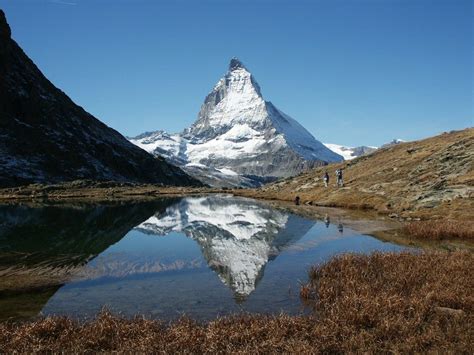 The Matterhorn A Mountain In The Pennine Alps On The Border Between