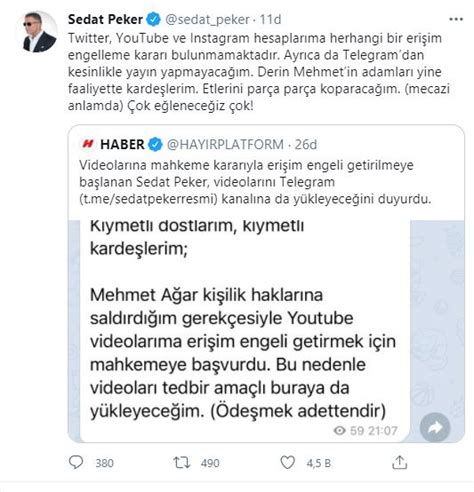 We did not find results for: Sedat Peker Youtube videolarına erişim engeli iddialarını ...