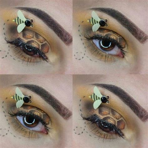 Really Pretty Honey Bee Inspired Eye Makeup Bumblebee Makeup Bee