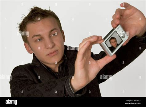 Man Taking Photo Of Himself Stock Photo Alamy
