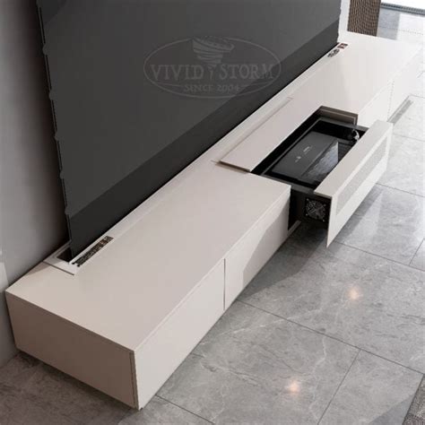 Motorized Ust Laser Tv Cabinet For Vividstorm Floor Rising Projector