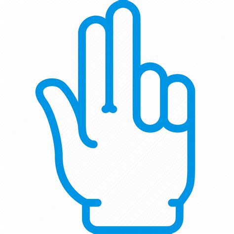 Finger Fingers Gesture Hand Interaction Three Icon Download On
