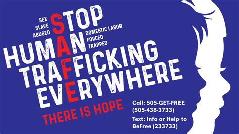 Sb Display Of Human Trafficking Public Awareness Signs Blue Delaware