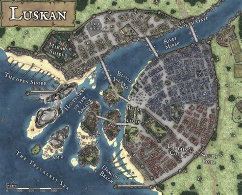 Luskan Fantasy Map Fantasy World Map Fantasy City Map