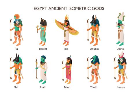 Egypt Ancient Gods Set 6846159 Vector Art At Vecteezy
