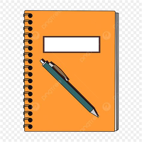 Notebook Cover Clipart Transparent Background Orange White Frame Cover