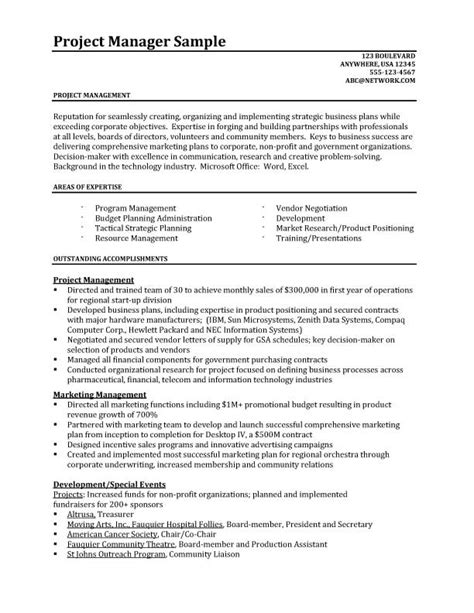 Best resume objective examples examples of some of our best resume objectives, including to be successful, your project manager resume may include a clear, confident, and well written 2. Sample Resumes for Project Managers | Sample Resumes