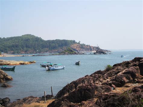 The Om Beach A Wonderful Beach Near Gokarna Editorial Stock Image