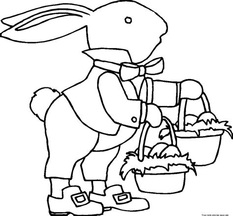 All of these printables are original illustrations that i've drawn. Printable Easter Bunny With Two Baskets Coloring sheet - Free Printable Coloring Pages For Kids ...