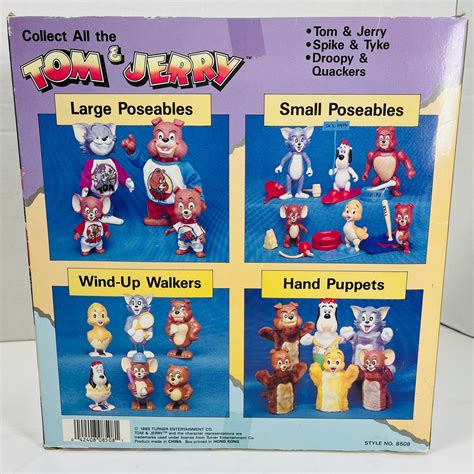 Vintage 1989 Multi Toys Corp Tom And Jerry Spike And Tyke Poseable Figures