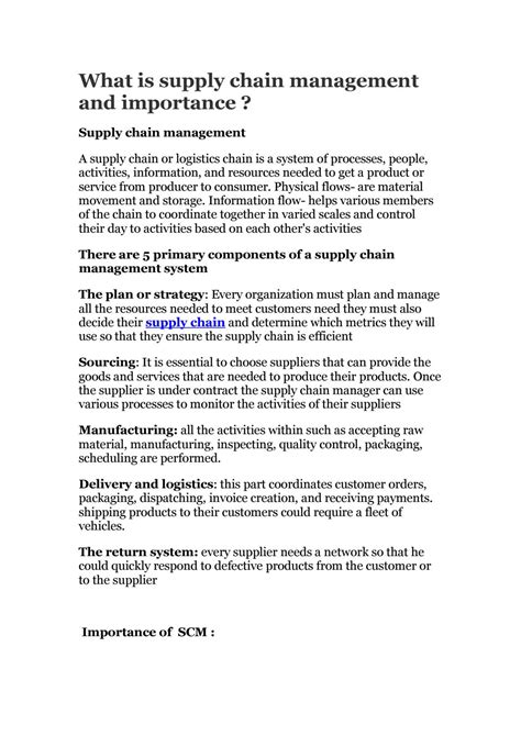 What Is Supply Chain Management And Importance By Scm Jobs Issuu