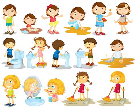 Kids Doing Chores Clipart Collection Kidsl Doing Home Cleaning