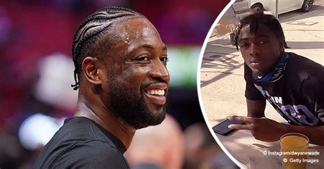 See Dwyane Wade S Strong Likeness To His Eldest Son Zaire As They Chill