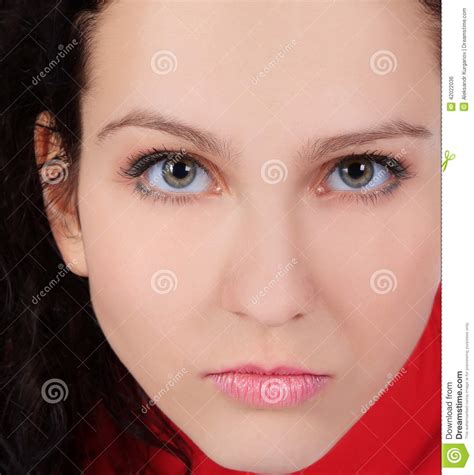 Portrait Close Up Of Young Beautiful Woman Stock Photo Image Of Fresh