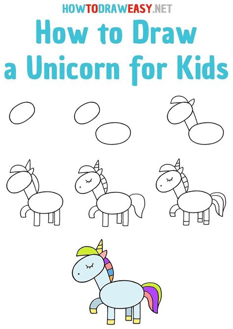 easy unicorn drawing step by step ~ learn how to draw a unicorn step by step watch our short