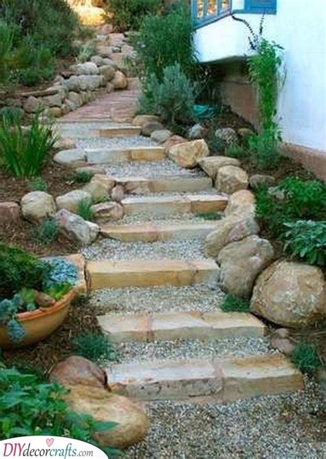 Try stacking your container garden on a painted wooden ladder. Backyard Landscaping Ideas - 25 Backyard Ideas on a Budget