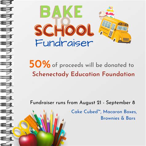 Bake To School Fundraiser Schenectady City School District