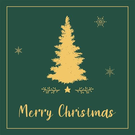 Premium Vector Merry Christmas Wishes Card Poster Design
