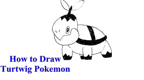 How To Draw Turtwig Pokemon Step By Step Youtube
