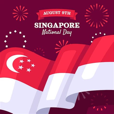 Premium Vector Flat Singapore National Day Illustration