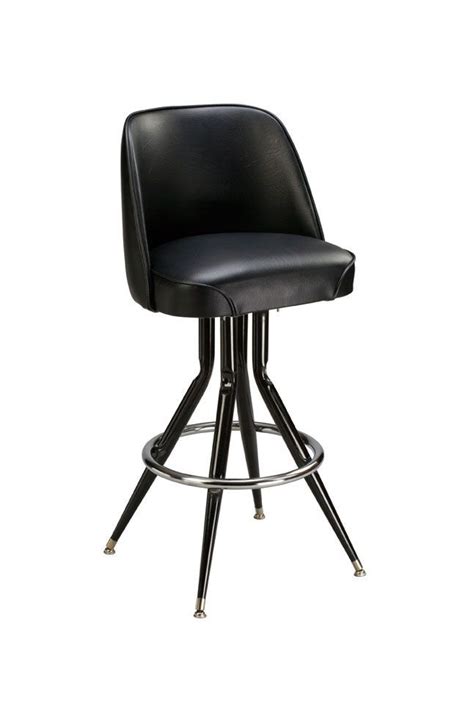Tufted Back Bucket Seat Bar Stool With Flare Out Base From Regal