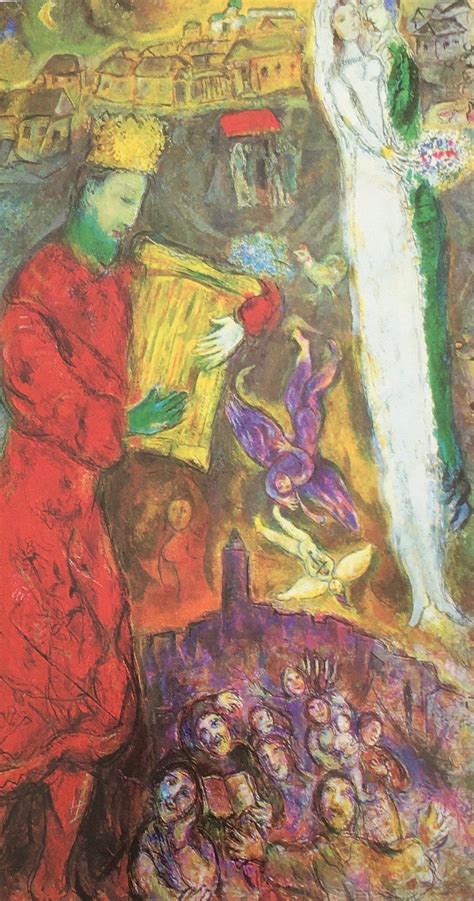 Original Vintage Print 1985 By Marc Chagall King David Etsy Uk