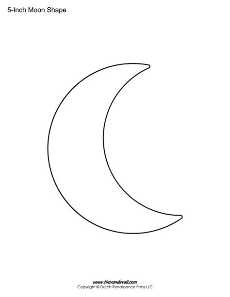 blank Moon template | Moon crafts, Shape templates, Moon decor