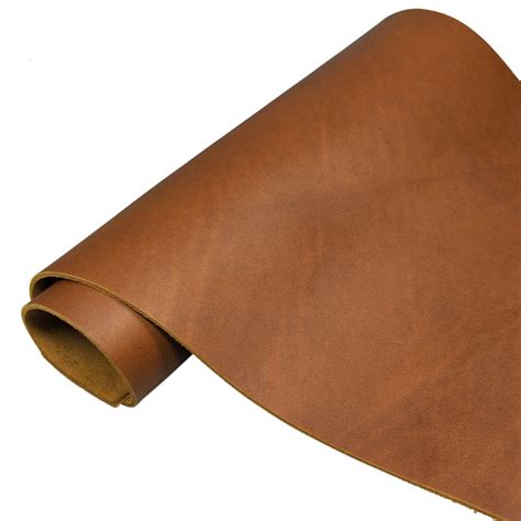 Full Grain Cowhide Leather Tanned Leather Piece Mm Thick Genuine
