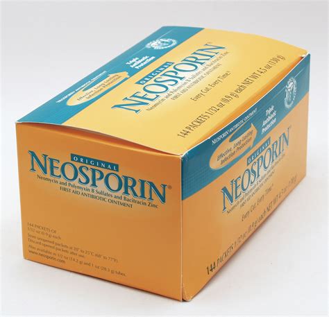 Neosporin Antibiotics Ointment Box Wrapped Packets 003 Oz 003 Oz