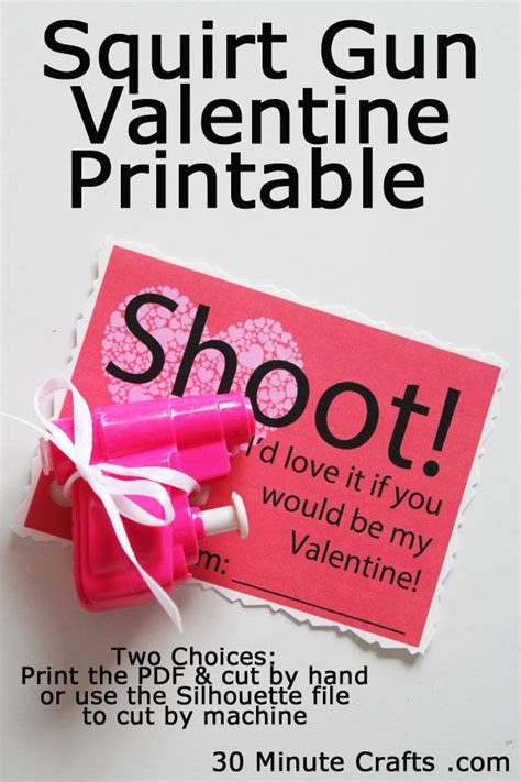 Squirt Gun Valentine Printable Pictures Photos And