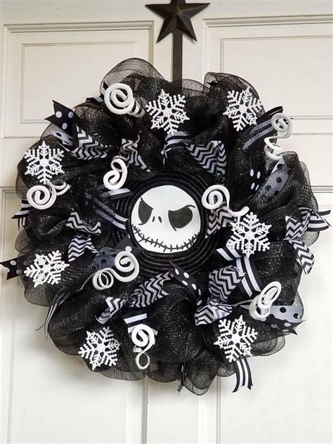 Nightmare Before Christmas wreath - Choice of colors - Deco Mesh Ribbon
