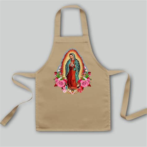Apron Featuring Our Lady Of Guadalupe Virgin Mary T For Etsy