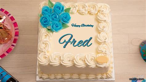 🎂 Happy Birthday Fred Cakes 🍰 Instant Free Download